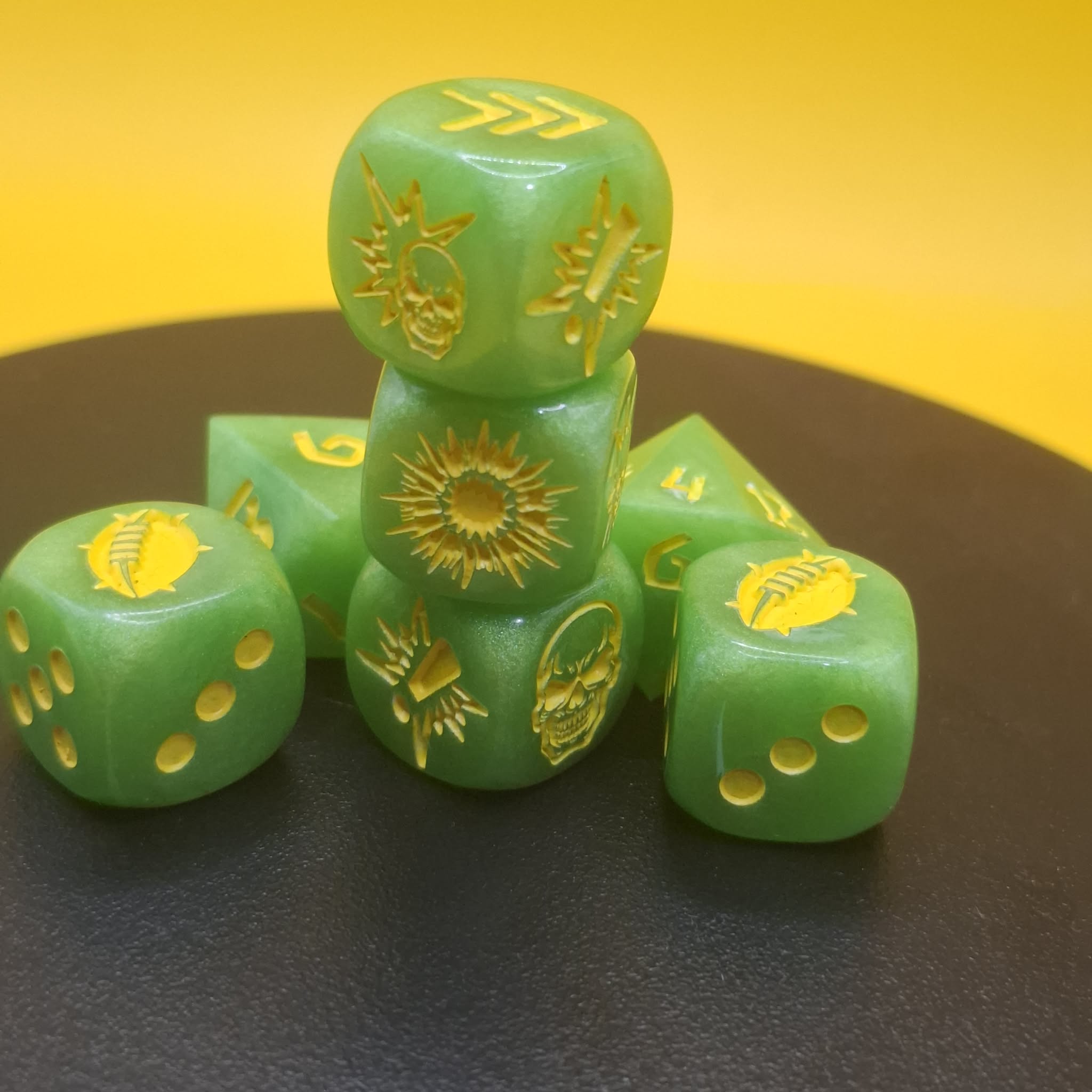 Hand Poured Resin Dice Set from Tatstabletop - Image 1